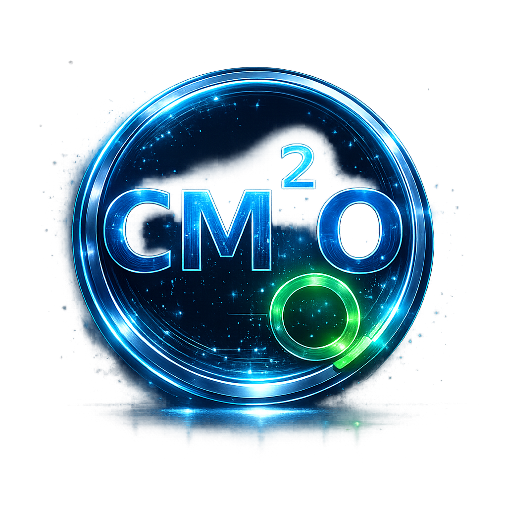 Logo futurista CM²O